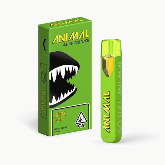 Go Full Animal - ANIMAL - 1G HIGHLY POTENT AIO VAPE PEN - APPLE POP - 1