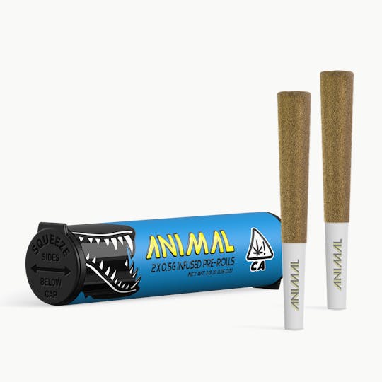 Go Full Animal - ANIMAL - 2x .5G SUPER INFUSED PRE ROLL PACK - BLUEBERRY PIE - 1