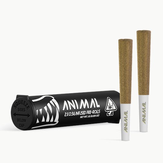 Go Full Animal - ANIMAL - 2x .5G SUPER INFUSED PRE ROLL PACK - SFV OG - 1