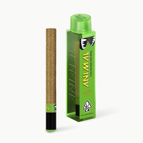 Go Full Animal - ANIMAL - 2G SUPER INFUSED PRE ROLL - APPLE POP - 1