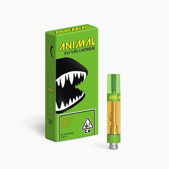 Go Full Animal - ANIMAL - 1G ANIMAL - 1G HIGHLY POTENT 510 VAPE CART - APPLE POP - 1