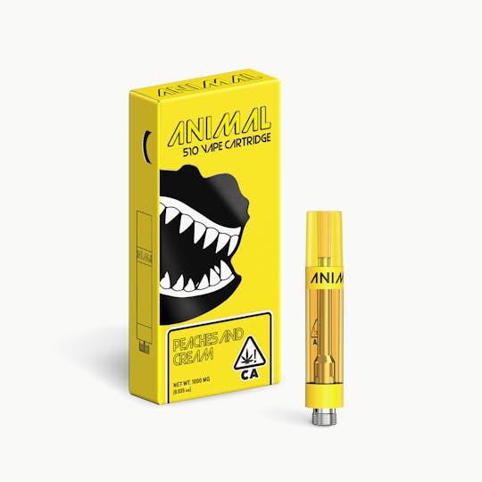 Go Full Animal - ANIMAL - 1G ANIMAL - 1G HIGHLY POTENT 510 VAPE CART - PEACHES AND CREAM - 1