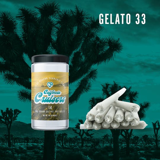 California Love - California Cruisers | Gelato 33 | 14x 1g Pre Rolls | (Indica) - 1