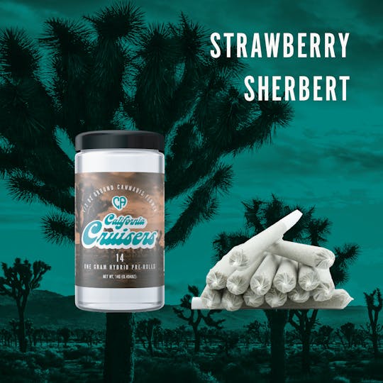 California Love - California Cruisers | Strawberry Sherbert | 14x 1g Pre Rolls | sativa - 1