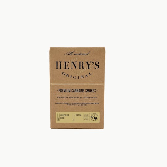 Henry's Original - 14g Total 28-Pack Pre-Rolls (.5g each) - Acapulco Gold - 1