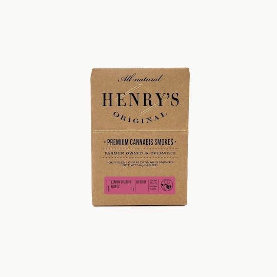 Henry's Original - 14g Total 14-Pack Pre-Rolls (1g each) - Lemon Cherry Runtz - 1