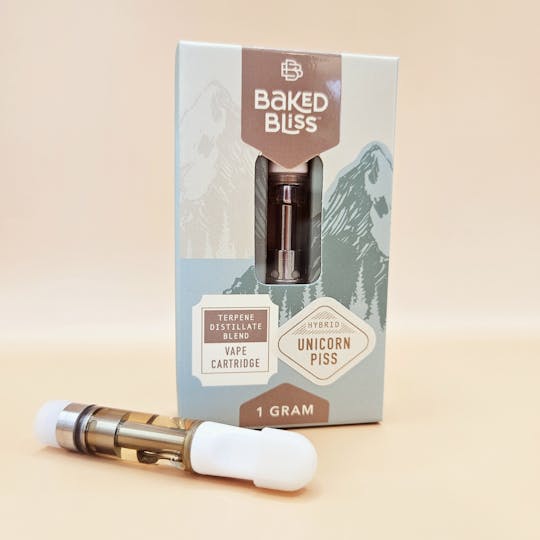 Baked Bliss Edibles - Baked Bliss 1g Unicorn Piss Distillate Cartridge - 1