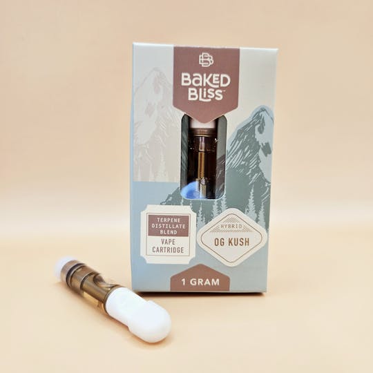 Baked Bliss Edibles - Baked Bliss 1g OG Kush Distillate Cartridge - 1