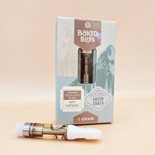Baked Bliss Edibles - Baked Bliss 1g Green Crack Distillate Cartridge - 1