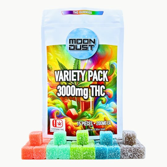 MOON DUST - 3000MG THC VARIETY PACK - 15 PIECES - 1