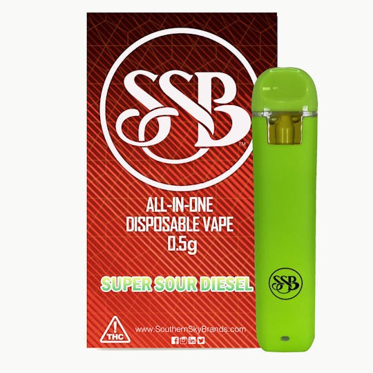 Southern Sky Brands - Super Sour Diesel Disposable THC Vape - 0.5g - 1