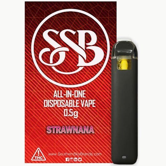 Southern Sky Brands - Strawnana Disposable THC Vape - 0.5g - 1