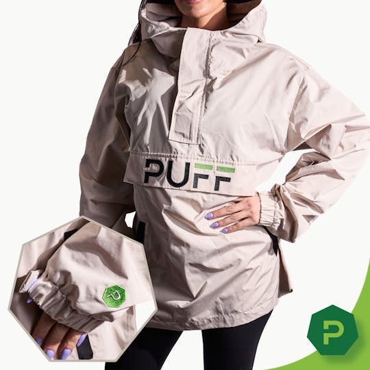 Puff Cannabis Company - PUFF Windbreaker Tan - 1