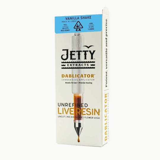 Jetty Extracts - Vanilla Shake 100% Live Resin Dablicator™ Oil Applicator 1g - 1