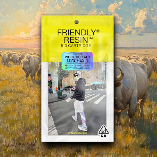Friendly Brand - White Buffalo | Sativa | 1g Live Resin Cartridge - 1