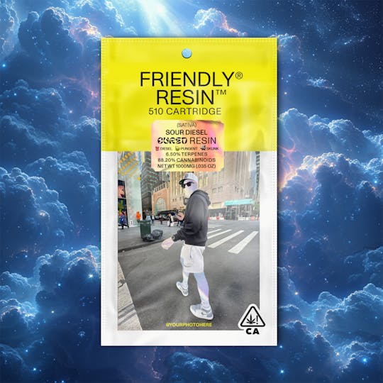 Friendly Brand - Sour Diesel | Sativa | 1g Cured Resin Cartridge - 1
