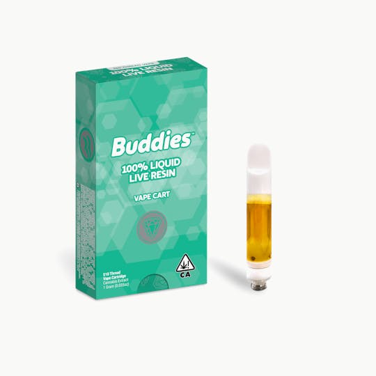 Buddies Brand - Live Resin Banana Dawg 1g Vape Cart (H) - 1