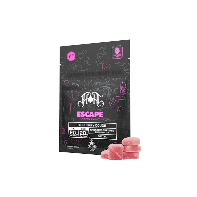 Heavy Hitters Raspberry Cough Sativa - Escape RCS CBC Euphoric Gummy