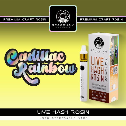 Spaceman Cannabis - Spaceman - .5g Live Hash Rosin Disposable Vape - Cadillac Rainbow - 1