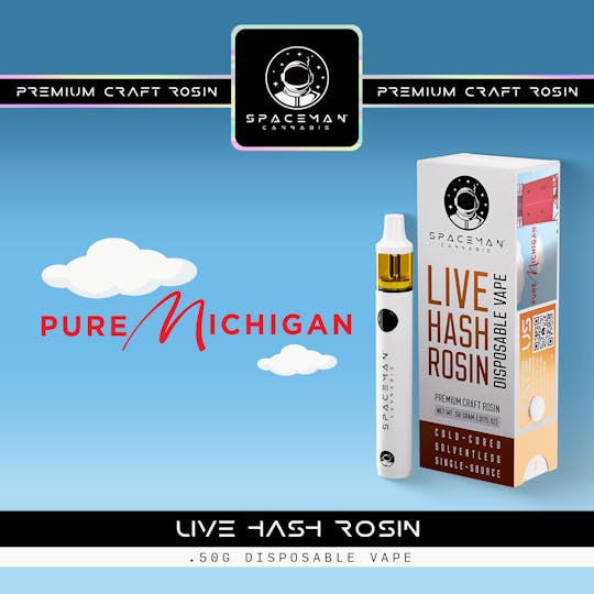 Spaceman Cannabis - Spaceman - .5g Live Hash Rosin Disposable Vape - Pure Michigan - 1