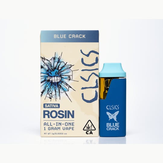 CLSICS Rosin & Rosin Infused Pre Rolls - Blue Crack - LIVE ROSIN ALL IN ONE VAPE 1g - 1