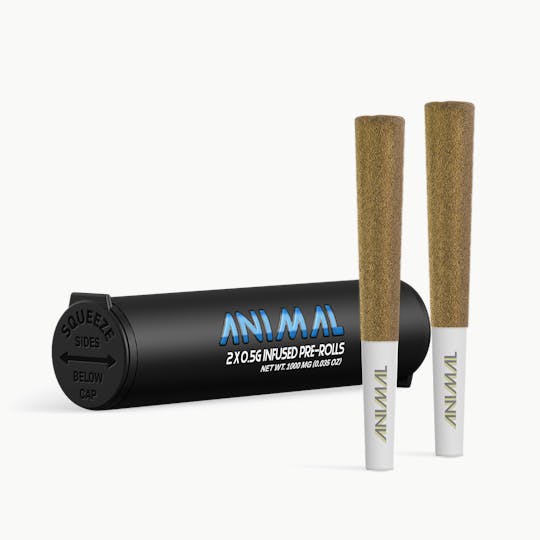 Go Full Animal - ANIMAL - 2x .5G SUPER INFUSED PRE ROLL PACK - BLUEBERRY PIE - 1