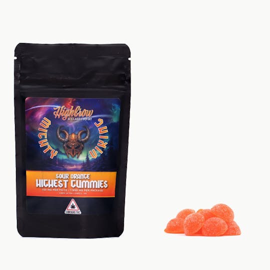 Highbrow - Highbrow/Mighty Viking Sour Orange Highest Gummies 1500mg - 1
