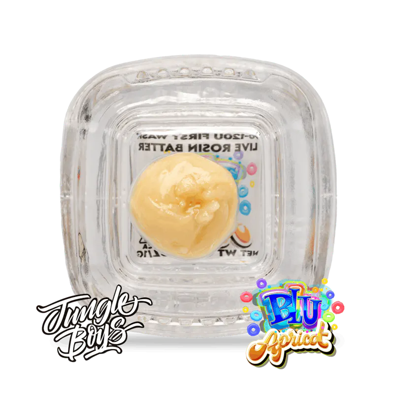 Jungle Boys Blu Apricot - 2.5g 90-120u 1st Wash Live Rosin Batter concentrate