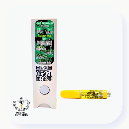 Imperial Extracts - Sour Diesel Vape Cartridge-3x Distilled -1.0 g Cartridge - 1