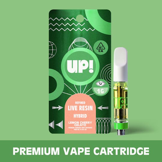 UP! - Lemon Cherry Gelato (Hybrid) Live Resin Cartridge 1g - 1