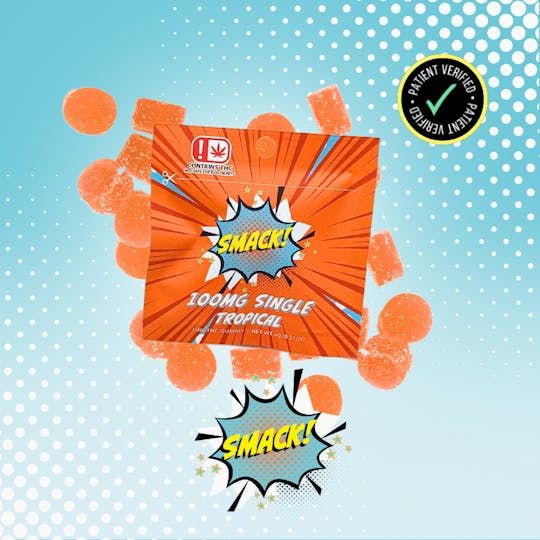 710Trading - Tropical -SINGLES- 100mg THC - SMACK! - 1