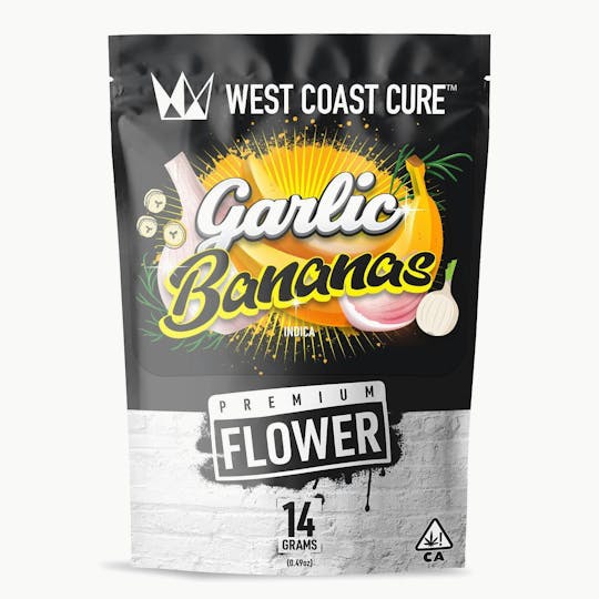 West Coast Cure - Garlic Bananas - 14G Premium Flower - 1