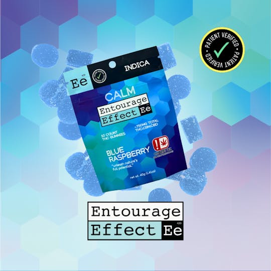 710Trading - Entourage Effect INDICA Blue Raspberry Gummy 10ct. - 1