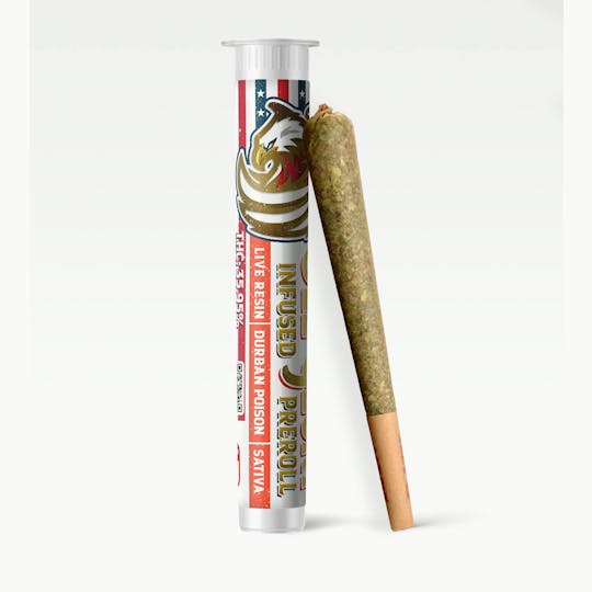 Kush Gardens - Ole Glory Infused Preroll .5g - Durban Poison - 1