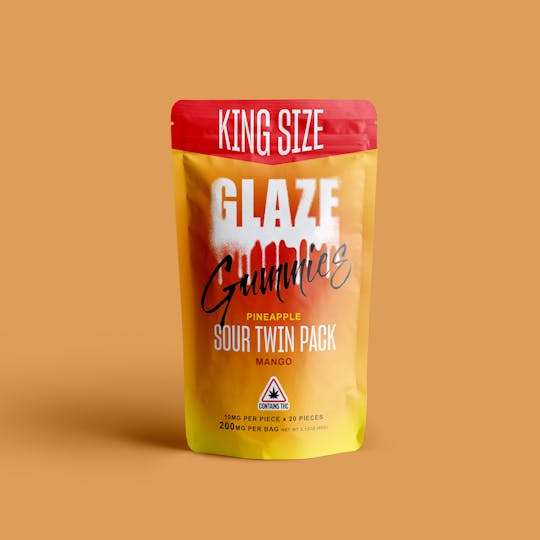 Glaze - Glaze | Sour Twin Pack Pineapple + Mango Gummies | 200mg - 1
