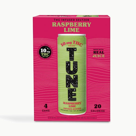 Tune - Raspberry Lime | 10mg Infused Seltzer | 4pk - 1