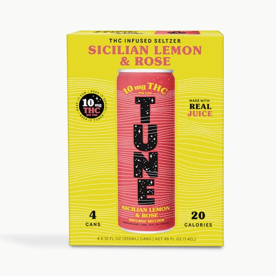 Tune - Sicilian Lemon & Rose | 10mg Infused Seltzer | 4pk - 1