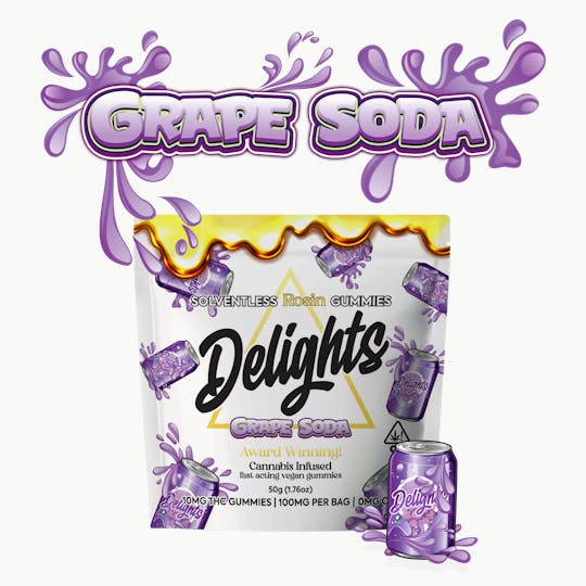 Delights Gummies - Grape Soda Delights Rosin Infused Gummies - 1