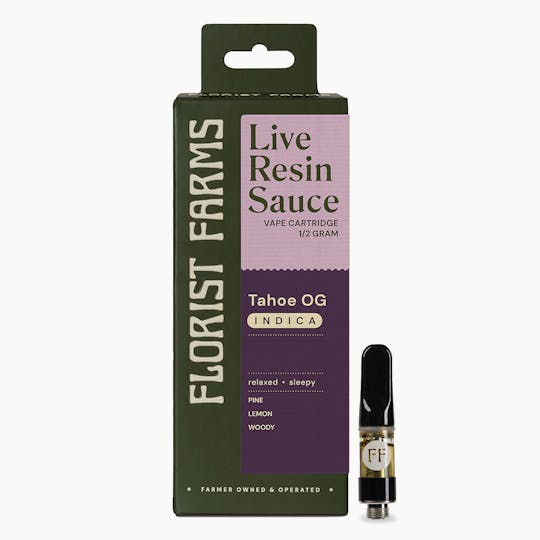 Florist Farms - Tahoe OG | Live Resin Sauce | Vape Cartidge | 1/2 gram - 1