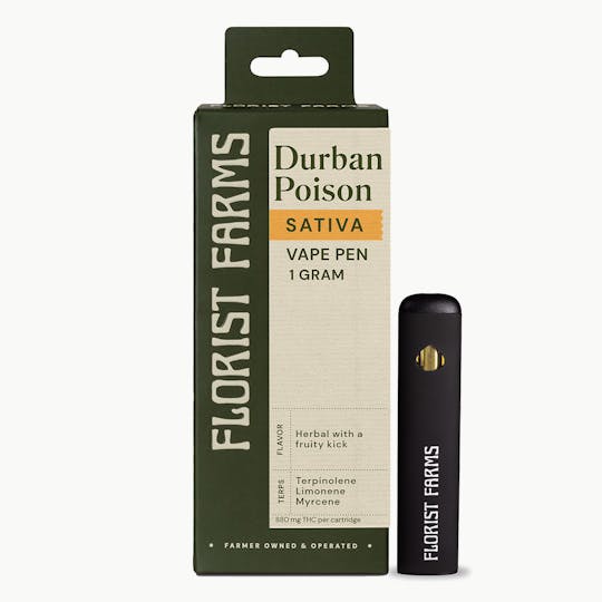 Florist Farms - Durban Poison | Rechargeable Vape | 1 g - 1