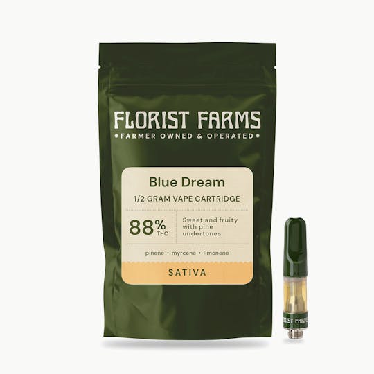 Florist Farms - Blue Dream | Vape Cartridge | 0.5g Mylar - 1