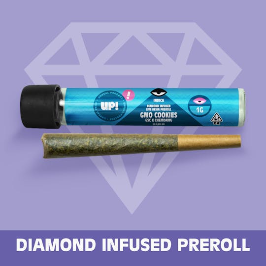 UP! - GMO Cookies (Indica) Live resin Infused Preroll 1g - 1