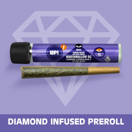 UP! - Marshmallow OG (Indica) Live resin Infused Preroll 1g - 1