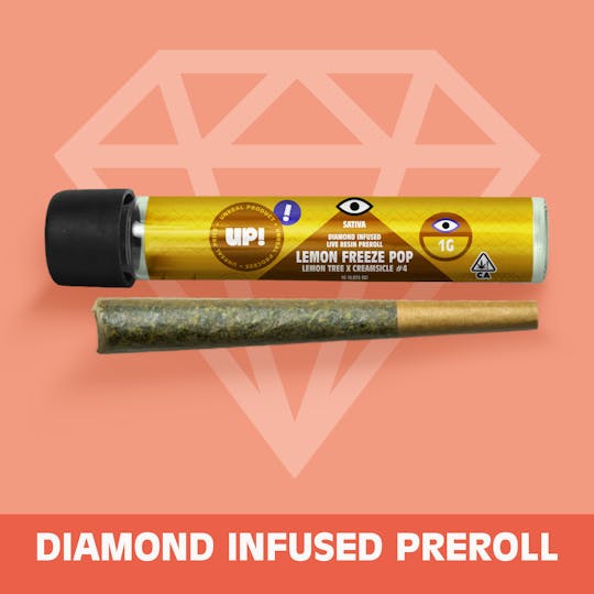 UP! - Lemon Freeze Pop (Sativa) Live resin Infused Preroll 1g - 1