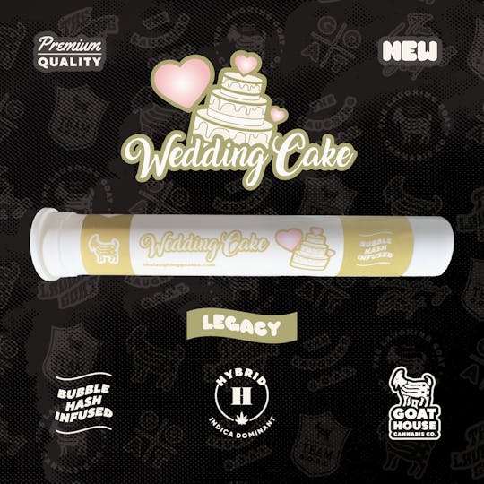The Laughing Goat - Wedding Cake Bubble Hash Infused Pre Roll - 1