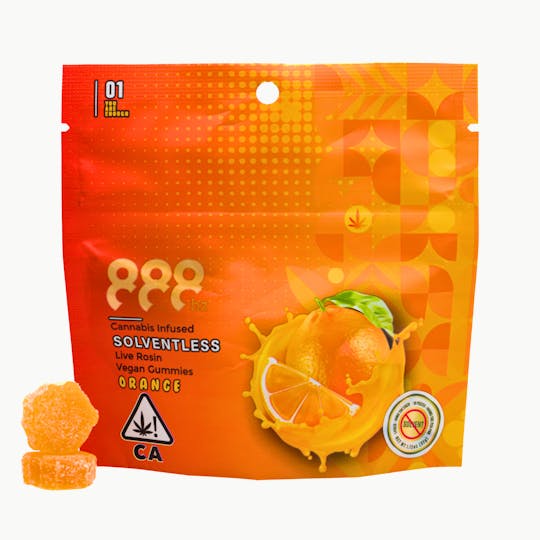 888hz - 888hz Live Rosin Orange Gummies - 1