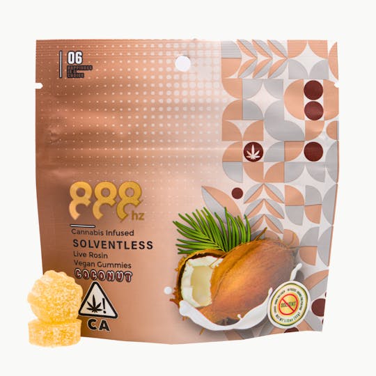 888hz - 888hz Live Rosin Coconut Gummies - 1