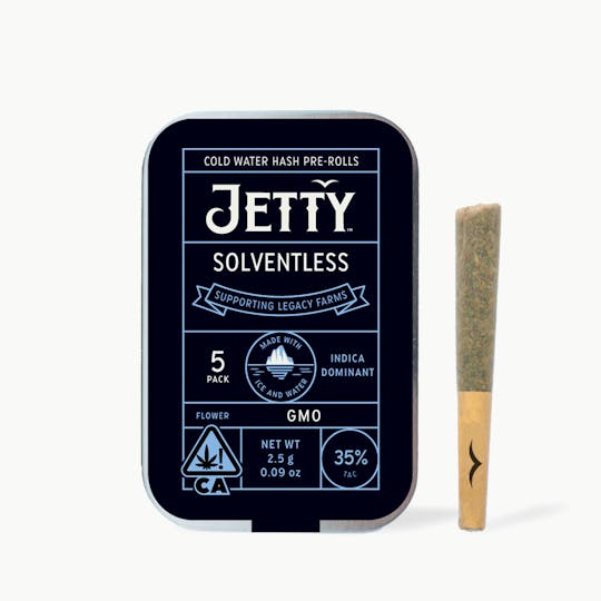 Jetty Extracts - GMO Cold Water Hash Infused Pre-Roll 5 Pack (2.5g) - 1