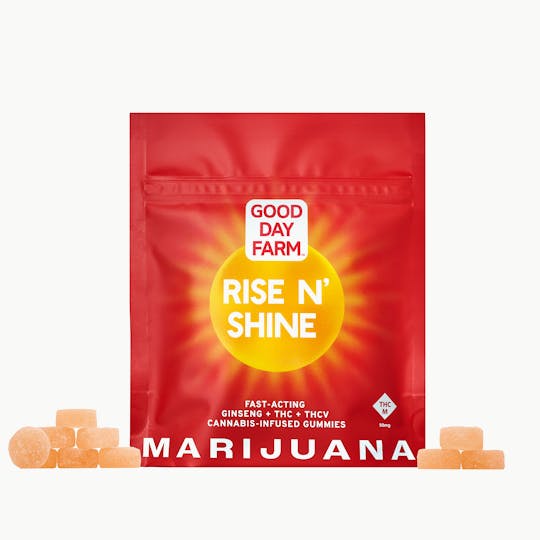 GOOD DAY FARM - GDF: Fast-Acting Gummies | Rise N' Shine | 50mg | 10pk - 1