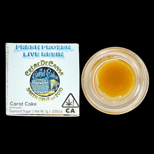 Crème De Canna - Creme De Canna - Fresh Frozen Live Resin - Diamond Sugar - Carat Cake - 1g - 1